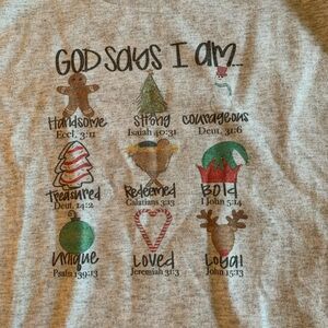 God Says I Am…Christmas T-Shirt, Boys Youth Small. (KLZMJ)